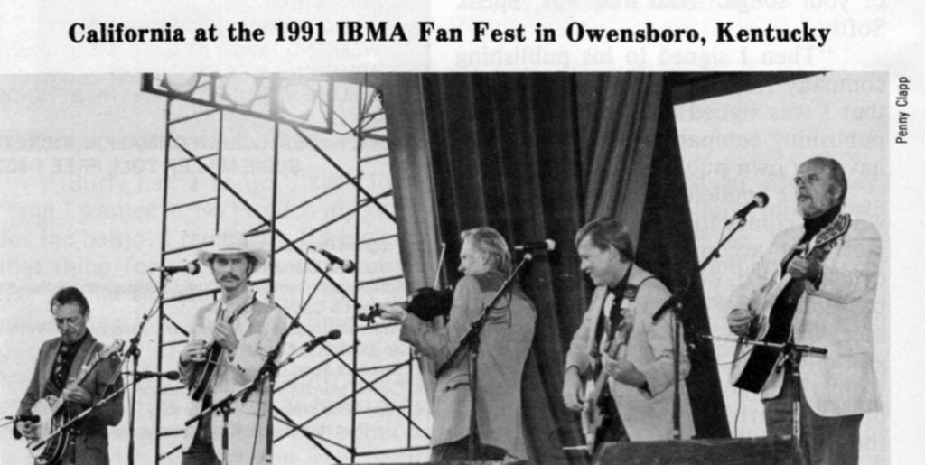 California at the 1991 IBMA Fan Fest in Owensboro, Kentucky