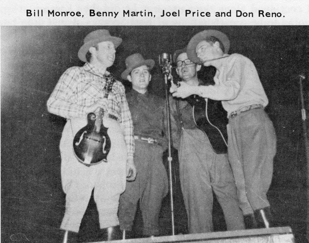 Bill Monroe, Benny Martin, Joel Price, and Don Reno.
