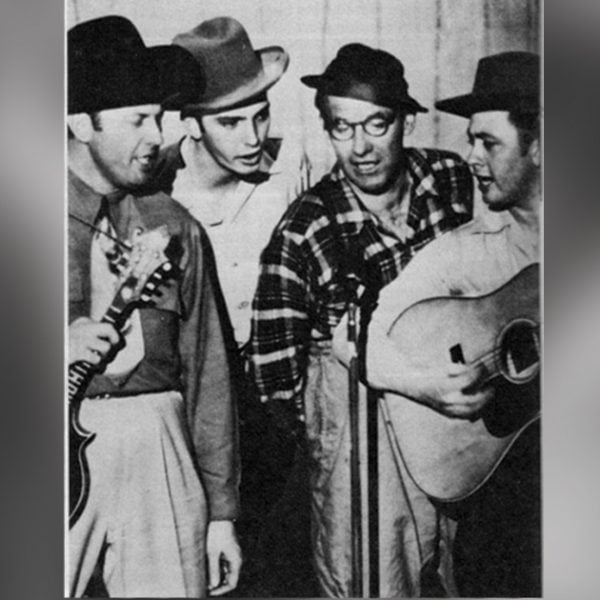 The Blue Grass Quartet; Bill Monroe, Rudy, Joel Price, and Jimmy Martin ca. 1950